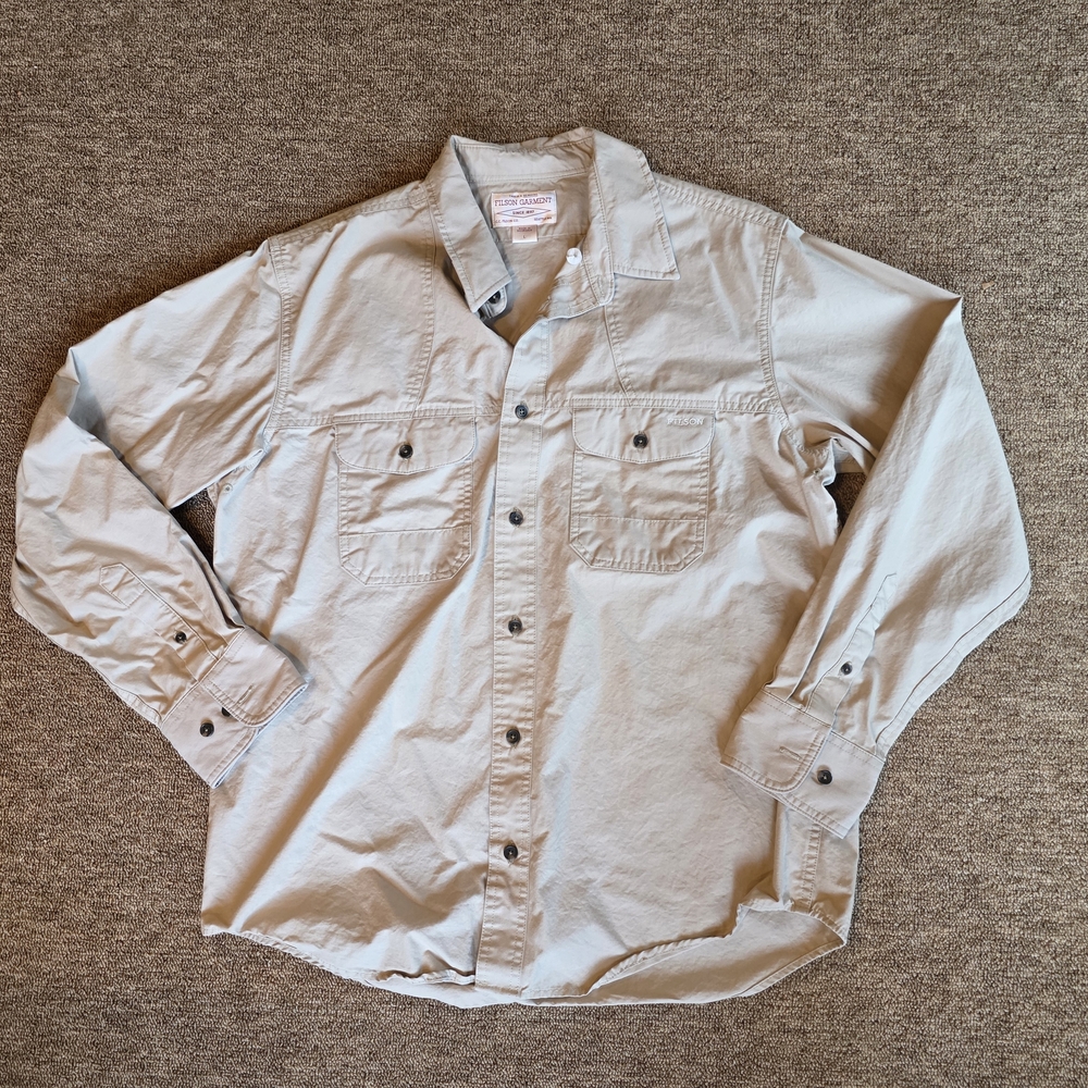 Filson Men's Casual Button-Down Shirt - Light Gray
